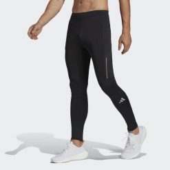 Legginsy Own the Run. Czarne legginsy sportowe męskie Adidas, m, bez wzorów, do biegania. Za 299.00 zł.