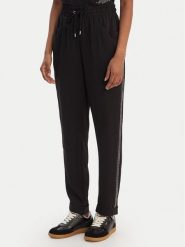 Liu Jo Sport Spodnie materiałowe TA6290 TS923 Czarny Regular Fit. Czarne spodnie sportowe damskie Liu Jo Sport, l, bez wzorów, z materiału. Za 599.99 zł.