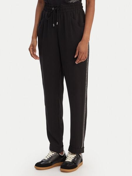 Liu Jo Sport Spodnie materiałowe TA6290 TS923 Czarny Regular Fit. Czarne spodnie sportowe damskie Liu Jo Sport, xxl, bez wzorów, z materiału. Za 599.99 zł.