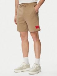 HUGO Szorty sportowe Diz222 50466196 Czarny Regular Fit. Czarne krótkie spodenki sportowe męskie Hugo, l, bez wzorów, z bawełny. Za 349.99 zł.