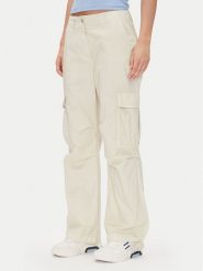 Tommy Jeans Spodnie materiałowe Tjw Cargo Relaxed Straight DW0DW20350 Beżowy Relaxed Fit. Brązowe spodnie materiałowe damskie Tommy Jeans, bez wzorów, z jeansu. Za 259.99 zł.