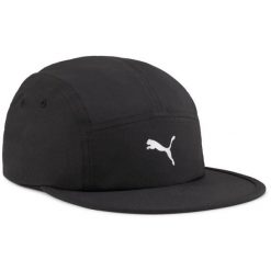 Czapka z daszkiem PUMA ESS Running 5 Panel. Czarne czapki i kapelusze męskie Puma, bez wzorów. Za 49.99 zł.