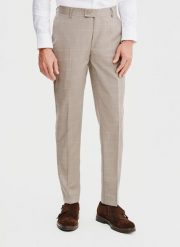 PAKO LORENTE – Garniturowe spodnie męskie w kratę. Eleganckie spodnie męskie Pako Lorente, m, bez wzorów, z wełny. Za 599.99 zł.
