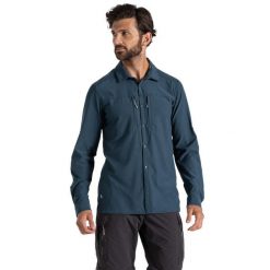 Męska Koszula Z Długim Rękawem Nosilife. Niebieskie koszule męskie Craghoppers, l, bez wzorów, z elastanu, bez kołnierzyka, bez ramiączek. Za 483.99 zł.