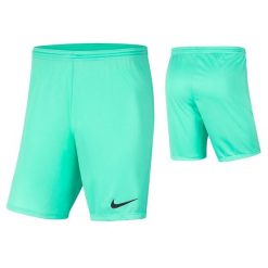 Spodenki piłkarskie męskie Nike Dry Park III treningowe szybkoschnące Dri Fit. Zielone krótkie spodenki sportowe męskie Nike, m, bez wzorów, do piłki nożnej, dri-fit (nike). Za 59.00 zł.