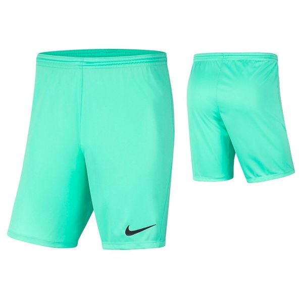 Spodenki piłkarskie męskie Nike Dry Park III treningowe szybkoschnące Dri Fit. Zielone krótkie spodenki sportowe męskie Nike, m, bez wzorów, do piłki nożnej, dri-fit (nike). Za 59.00 zł.