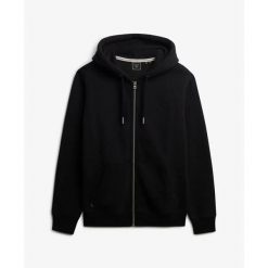 Bluza z kapturem Superdry Vintage Logo. Czarne bluzy męskie Superdry., m, bez wzorów, z kapturem. Za 338.85 zł.