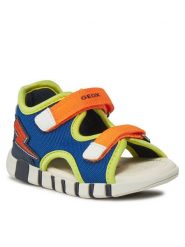 Geox Sandały B Sandal Iupidoo Boy B455PA 01454 C0685 Granatowy. Niebieskie sandały chłopięce Geox, ze skóry, bez zapięcia. Za 139.99 zł.