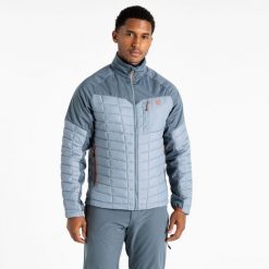 Kurtka turystyczna hybrydowa męska Mountaineer. Szare kurtki męskie Dare 2b, m, bez wzorów, z softshellu, trekkingowe. W wyprzedaży za 189.99 zł.