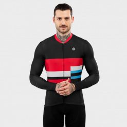 Męska koszulka rowerowa z krótkim rękawem Kolarstwo Siroko M2 Riemst. Czarne bluzy męskie SIROKO, m, bez wzorów, bez kaptura. Za 381.00 zł.