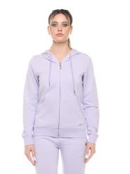 Bluzy z kapturem damskie Leone Basic z zamkiem błyskawicznym. Fioletowe bluzy damskie LEONE 1947 APPAREL, m, bez wzorów, z bawełny, z kapturem. Za 147.31 zł.