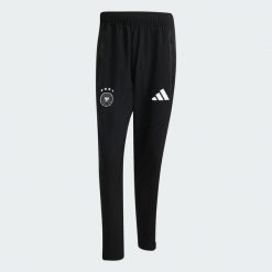 Spodnie Niemcy Tiro Travel. Czarne spodnie sportowe męskie Adidas, m, bez wzorów, z dresówki, do piłki nożnej. Za 329.00 zł.