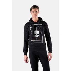 Bluza tenisowa męska Hydrogen Court Hoodie. Czarne bluzy męskie HYDROGEN, l, bez wzorów, z bawełny, z kapturem. Za 550.00 zł.