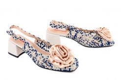 Artiker Relaks 58C0372 blue-beige, czółenka damskie. Brązowe czółenka damskie Artiker Relaks, bez wzorów, bez obcasa, bez zapięcia. Za 229.90 zł.