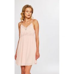Answear - Sukienka. Szare sukienki damskie ANSWEAR, z haftami, z materiału, casualowe, na ramiączkach. W wyprzedaży za 69.90 zł.