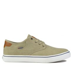 Buty trampki sportowe Wrangler CALYPSO DERBY C MEN LOW. Brązowe trampki męskie Wrangler, bez wzorów, z gumy, sportowe, bez zapięcia. Za 189.00 zł.