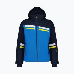 Kurtka narciarska męska CMP 35W0017 Zip Hood. Niebieskie kurtki męskie CMP, m, bez wzorów, bez kaptura, narciarskie. Za 659.99 zł.