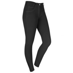 Spodnie dla dziewcząt Horka Quatar. Czarne spodnie sportowe dla dziewczynek Horka, bez wzorów, do jazdy konnej. Za 383.00 zł.
