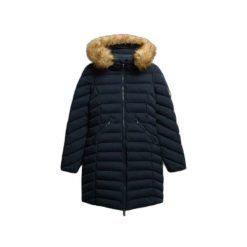 Parka dla kobiet Superdry Fuji. Niebieskie parki damskie Superdry., na zimę, bez wzorów, bez kaptura. Za 609.85 zł.