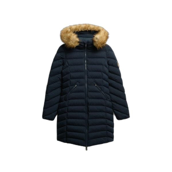 Parka dla kobiet Superdry Fuji. Niebieskie parki damskie Superdry., na zimę, bez wzorów, bez kaptura. Za 609.85 zł.