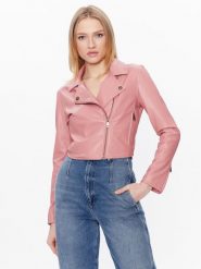 TWINSET Kurtka z imitacji skóry 231TP262A Różowy Regular Fit. Czerwone kurtki damskie Twinset, bez wzorów, ze skóry, bez kaptura. Za 1,609.00 zł.