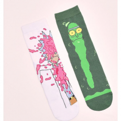 Skarpety Rick and Morty - Biały. Czarne skarpety męskie marki Giacomo Conti, z bawełny. W wyprzedaży za 19.99 zł.