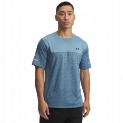 Koszulka T-Shirt Treningowy Męski Under Armour Szybkoschnący AU Tech. Niebieskie t-shirty męskie Under Armour, m, bez wzorów, sportowe, bez kołnierzyka. Za 169.99 zł.