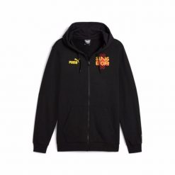 Bluza z kapturem RC Lens Culture 2024/25. Czarne bluzy męskie Puma, xl, bez wzorów, z bawełny, z kapturem. W wyprzedaży za 234.50 zł.