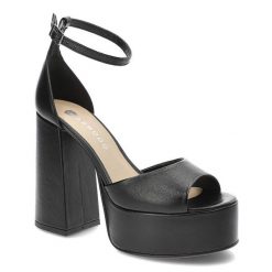 Czarne Sandały Armodo Damskie Buty Na Obcasie. Czarne klapki damskie Armodo, bez wzorów, ze skóry, bez obcasa, na obcasie, bez zapięcia. Za 479.00 zł.