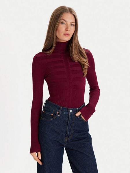 Morgan Golf 132-MENTOS.M Fioletowy Slim Fit. Fioletowe swetry damskie Morgan, m, bez wzorów, z wiskozy, bez kołnierzyka, bez ramiączek, bez kaptura. Za 139.99 zł.