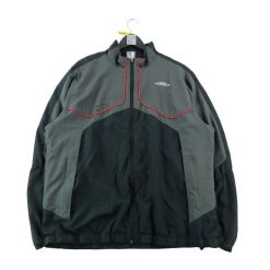 Second life - Kurtka dresowa męska z pełnym zamkiem - Stan dobry. Czarne kurtki sportowe męskie Umbro, m, bez wzorów, z dresówki, na fitness i siłownię. Za 124.96 zł.