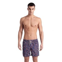 Spodenki plażowe Water Prints Beach Boxer Ao. Brązowe krótkie spodenki sportowe męskie Arena, xl, bez wzorów, z materiału. Za 147.25 zł.