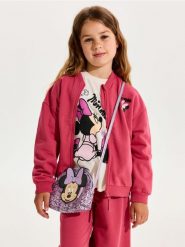 Torebka z brokatowym wykończeniem Minnie Mouse - fioletowy. Fioletowe torby i plecaki dziecięce Sinsay. Za 15.99 zł.