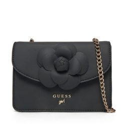 Torebka Guess. Czarne torebki do ręki damskie Guess, z aplikacjami, wizytowe, bez dodatków. Za 149.99 zł.