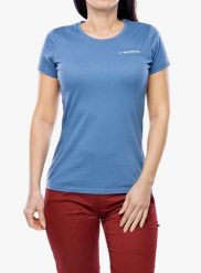 Koszulka bawełniana damska La Sportiva Mantra T-Shirt. Niebieskie t-shirty damskie La Sportiva, l, bez wzorów, z bawełny, klasyczne, bez kołnierzyka. Za 142.99 zł.