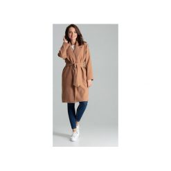 Płaszcz L054 Beż. Brązowe płaszcze damskie Lenitif, l, bez wzorów, klasyczne, bez kaptura. Za 299.00 zł.