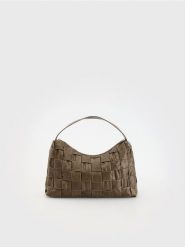 Torebka shopper - ciemnoszary. Szare torebki shopper damskie Reserved, bez wzorów, ze skóry, bez dodatków. W wyprzedaży za 79.99 zł.