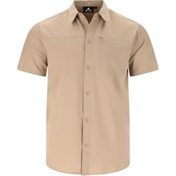 Koszula Whistler Jeromy. Brązowe koszule męskie Whistler, m, bez wzorów, z elastanu, eleganckie, bez kołnierzyka, bez ramiączek. Za 243.00 zł.