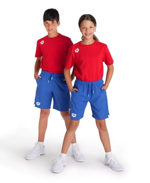 Spodenki na basen dla juniorów Arena Team Bermuda Panel. Niebieskie szorty sportowe damskie Arena, l, bez wzorów, z materiału, do biegania. Za 188.50 zł.