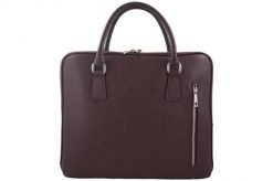Torba skórzana na laptopa BARBERINI'S bordowa 899-5. Czerwone torby na laptopa damskie Barberinis, bez wzorów, ze skóry. Za 349.99 zł.