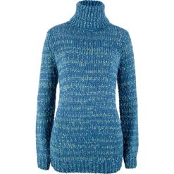 Sweter z golfem bonprix jasny indygo melanż. Swetry damskie bonprix. Za 49.99 zł.