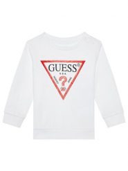 Guess Bluza L73Q09 KAUG0 Biały Regular Fit. Białe bluzy dla chłopców Guess, z aplikacjami, z bawełny, bez ramiączek, bez kaptura. Za 89.99 zł.