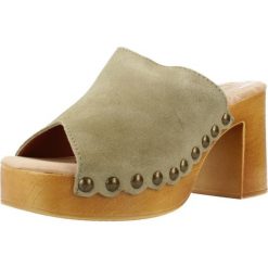 Sandały MTNG 53672M Zielony. Zielone sandały damskie MTNG, bez wzorów, z syntetyku, bez obcasa, bez zapięcia. Za 178.99 zł.