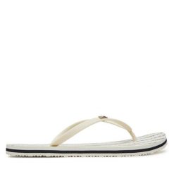 Japonki Tommy Hilfiger. Białe klapki damskie Tommy Hilfiger, bez wzorów, bez obcasa. Za 109.99 zł.