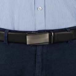 Pasek męski skórzany 3,5 cm klamra automatyczna Beltimore czarny 51-552 : Kolory - czarny, Rozmiar pasków - r.110-125 cm. Czarne paski damskie bez wzorów, ze skóry, wizytowe. Za 64.99 zł.