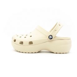 Buty do chodzenia damskie Crocs Classic Platform Clog. Brązowe obuwie sportowe damskie Crocs, bez wzorów, z materiału, do pływania. Za 276.60 zł.