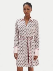Guess Sukienka koszulowa W6RK90 WF1T2 Różowy Regular Fit. Czerwone sukienki damskie Guess, xxl, z aplikacjami, z syntetyku, bez kołnierzyka, bez ramiączek, koszulowe. Za 619.99 zł.
