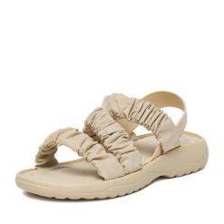 Sandały DeeZee. Brązowe sandały dziewczęce DeeZee, bez zapięcia. Za 79.99 zł.