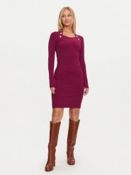 Marciano Guess Sukienka dzianinowa 4BGK01 5613Z Różowy Bodycon Fit. Czerwone sukienki damskie Marciano Guess, z aplikacjami, z dzianiny, bez kołnierzyka, bez ramiączek, bodycon. Za 429.99 zł.