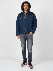 Pepe Jeans Kurtka "Barnet" | PM402629 | Barnet | Mężczyzna | Granatowy. Niebieskie kurtki męskie Pepe Jeans, l, bez wzorów, z jeansu, bez kaptura. W wyprzedaży za 419.00 zł.